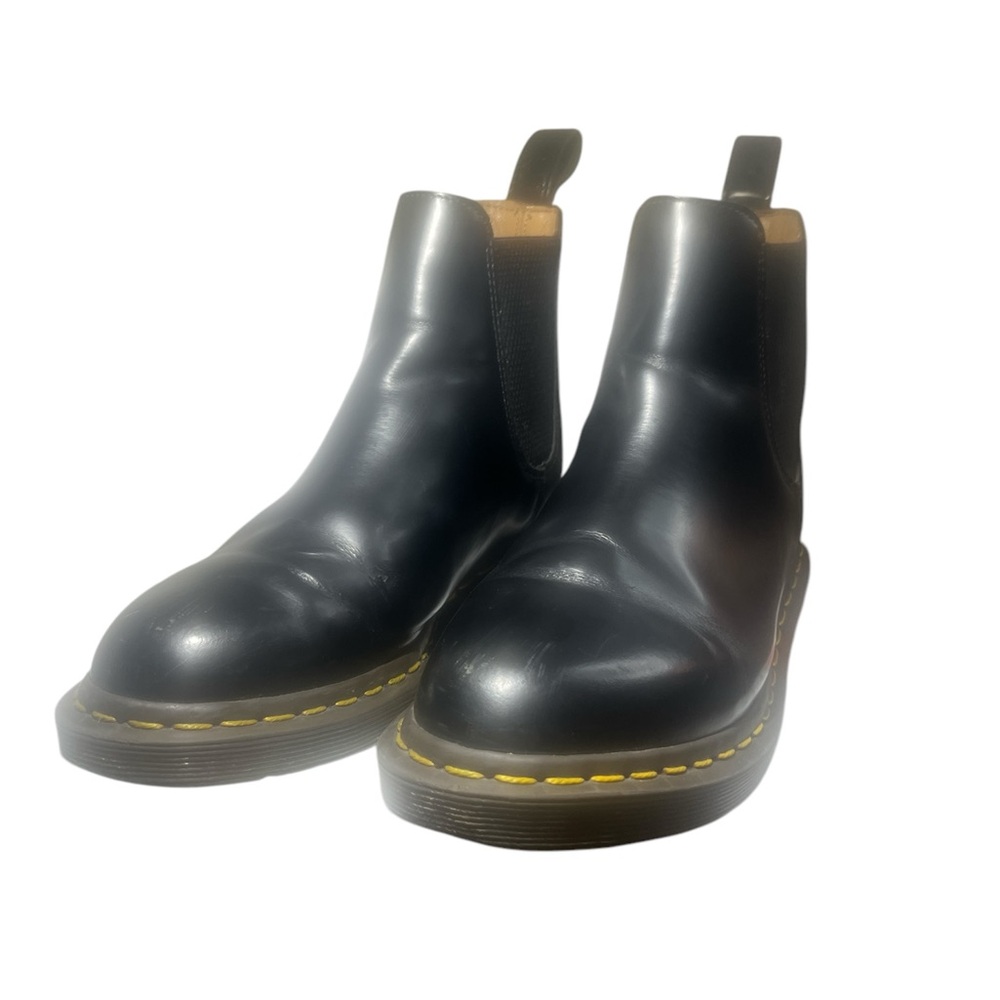 DR. MARTENS COMME DE GARÇONS CHELSEA BLACK LEATHER UNISEX BOOTS - UK 6/ US 8